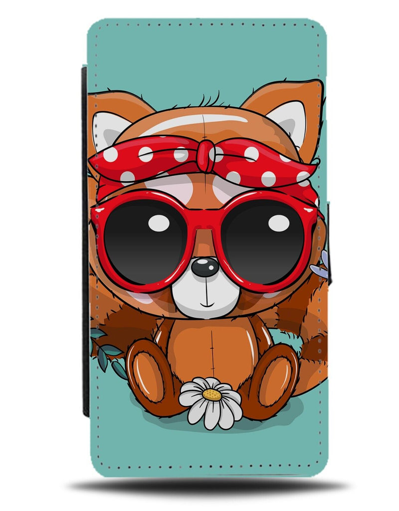 Red Panda Festival Season Raver Flip Wallet Case Funny Girls Head Dress CC33