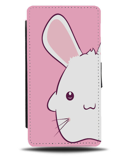 Pink Baby Rabbit Flip Wallet Phone Case Ears Rabbits Bunny Bunnies Cartoon E386