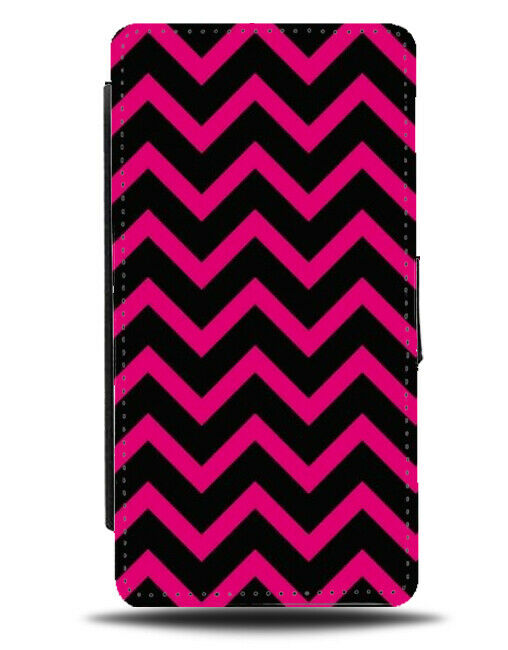 Black Hot Pink Flip Cover Wallet Phone Case Gothic Grunger Girly Punk Rock B890