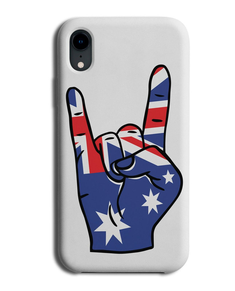 Australia Flag Rocker Phone Case Cover Rock n Roll Hand Gesture Australian i982