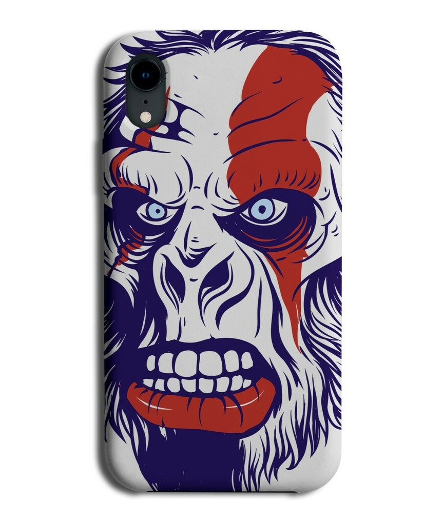 Monkey Warrior Paint Phone Case Cover Red and White Eyes Monkeys Chimp E153