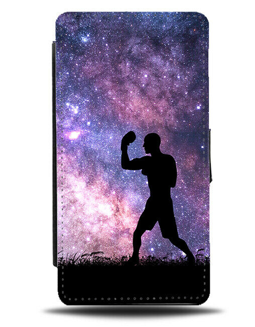 Boxing Flip Cover Wallet Phone Case Boxer Gloves Fighter Space Stars Night i712