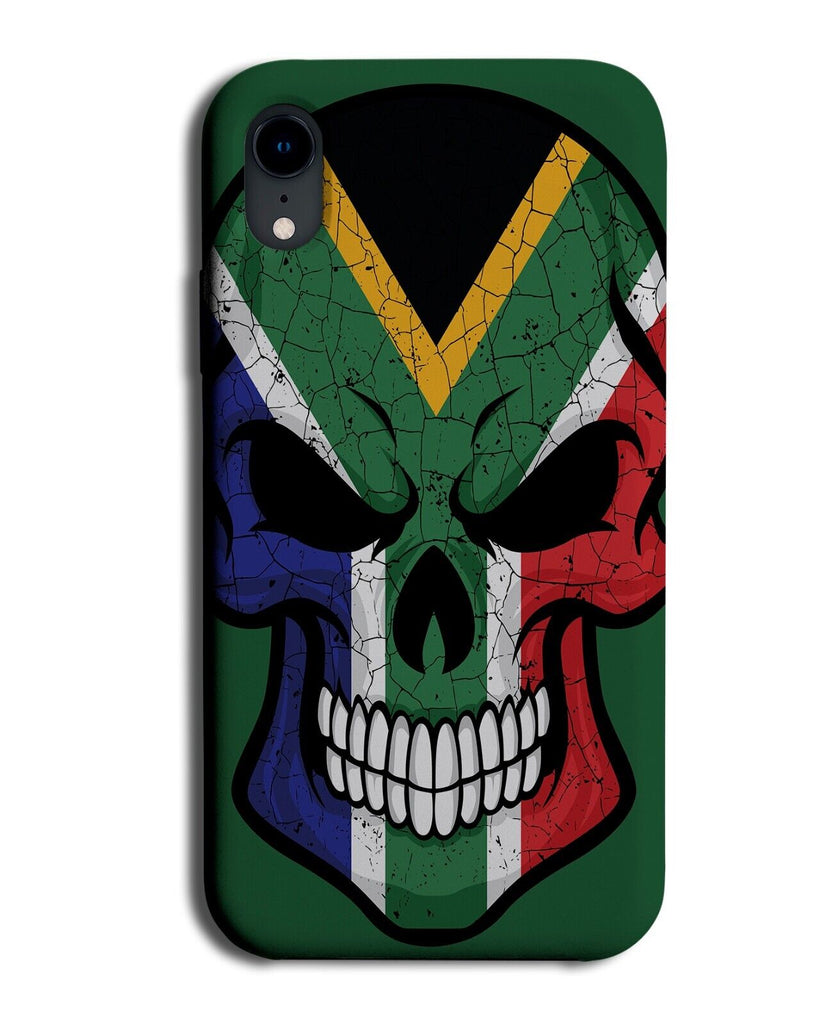 South African Flag Skeleton Head Phone Case Cover Skull Skulls Skeletons DH73