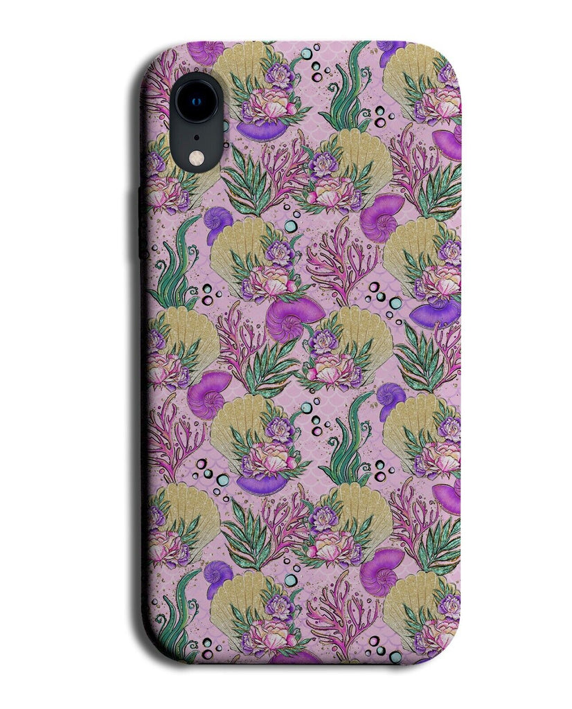 Pink Ocean Pattern Phone Case Cover Girls Sea Shells Corals Plants Bed Fish CB76