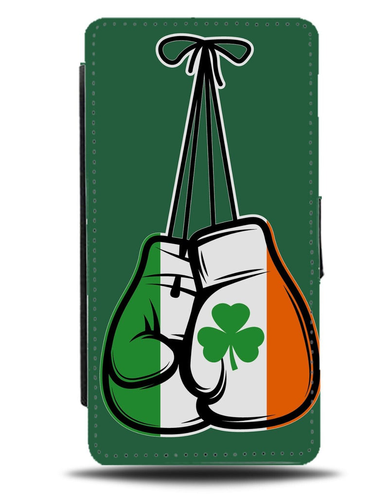 Irish Boxing Gloves Flip Wallet Case Glove Ireland Flag Colours Theme Boxer DA86