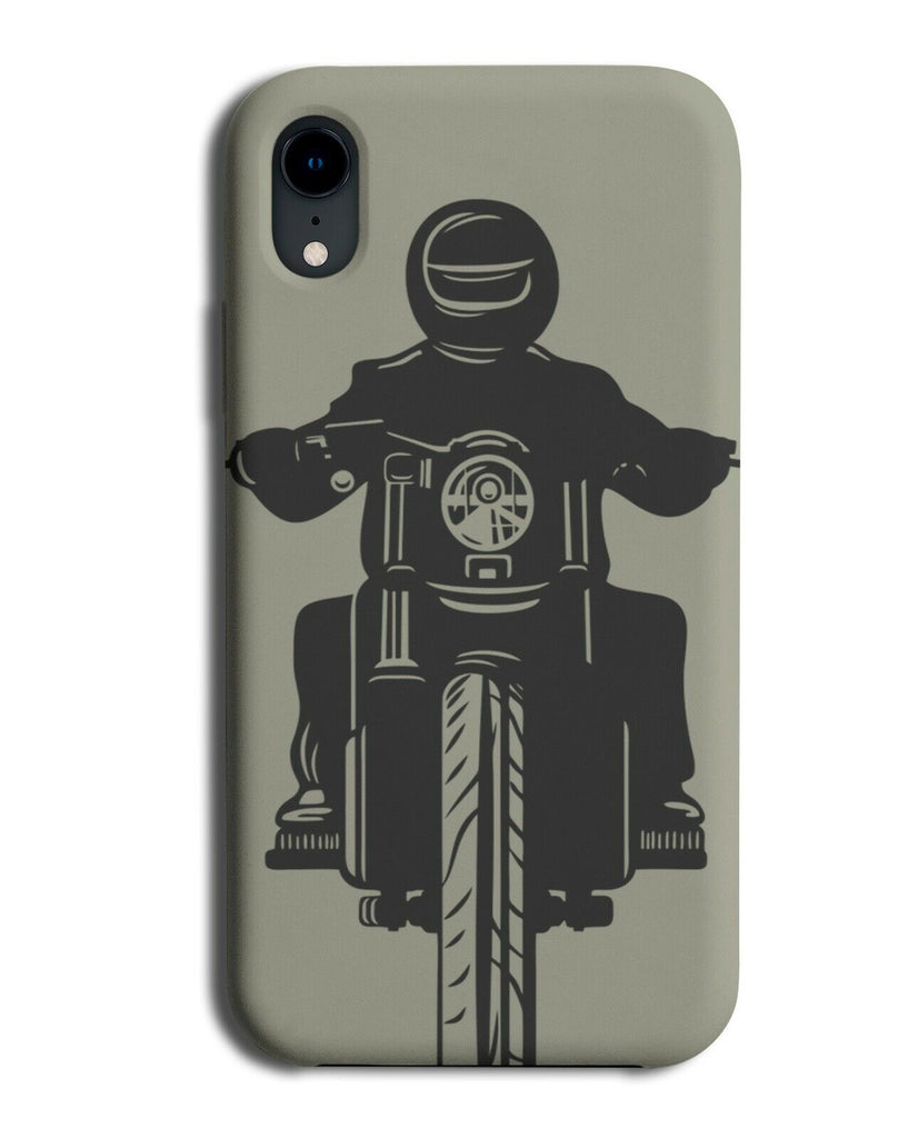 Black Biker Silhouette Phone Case Cover Riding Bike Motorcyclist Motorbike J836