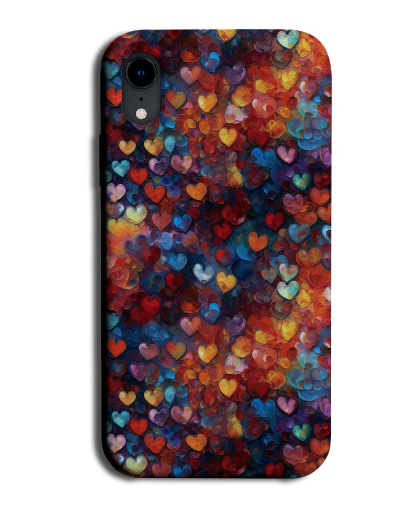 Rustic Love Hearts Pattern Phone Case Cover Rust Colour Rusty Style Shapes CU62
