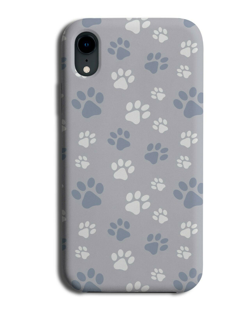 White and Grey Paw Print Phone Case Cover Paws Animal Safari Pattern G806