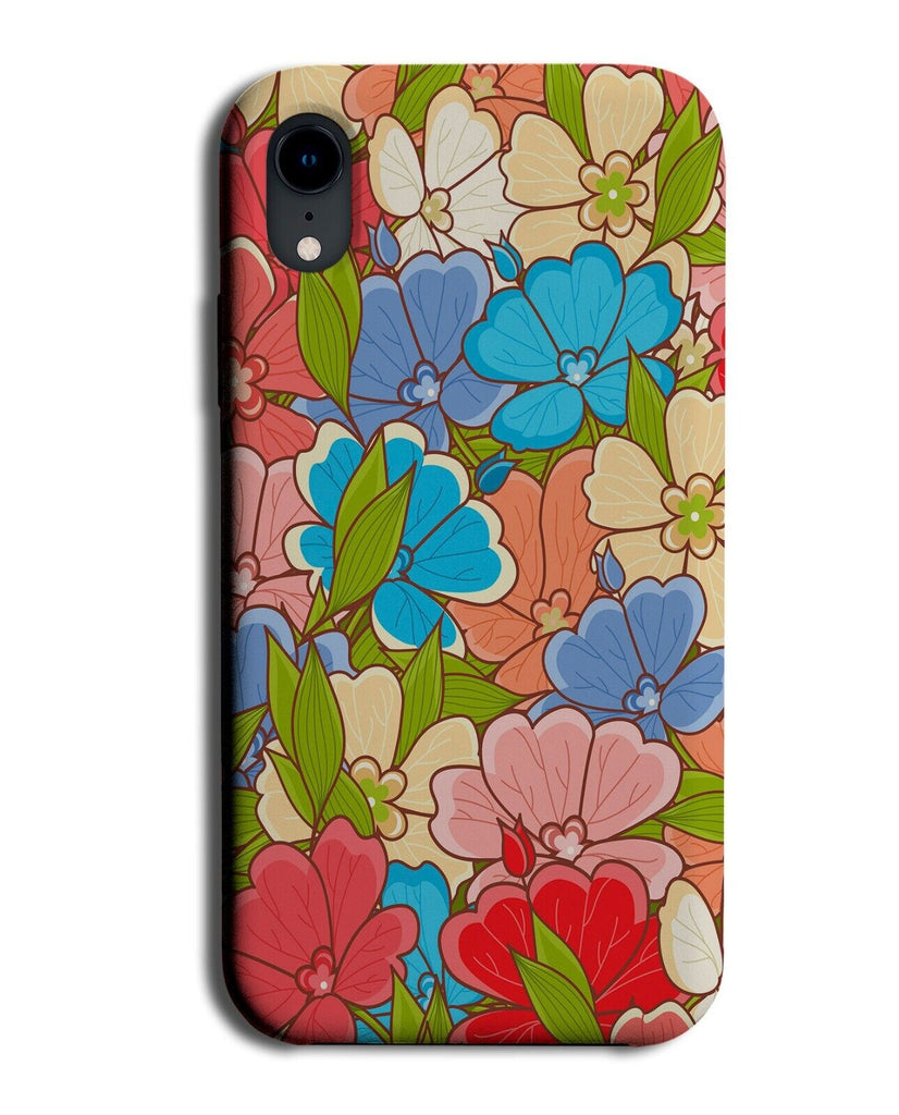 Japanese Flower Garden Pattern Phone Case Cover Floral Colourful Vibrant Q680
