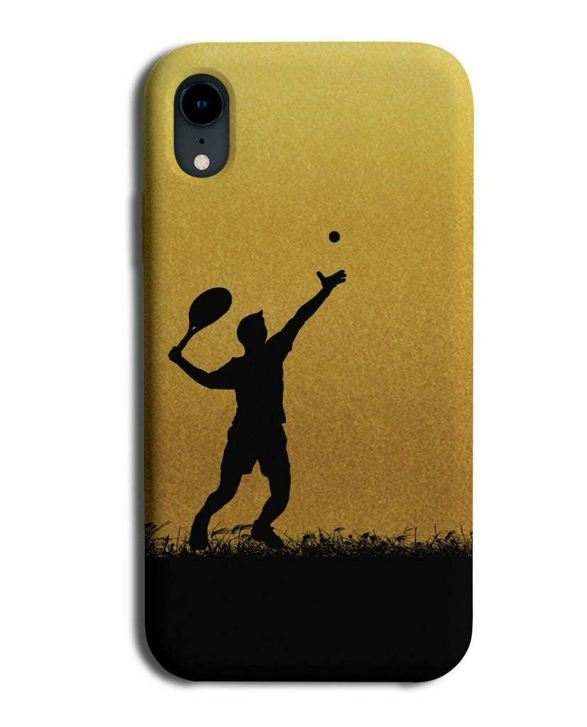 Tennis Phone Case Cover Player Racket Ball Gift Gold Golden i604