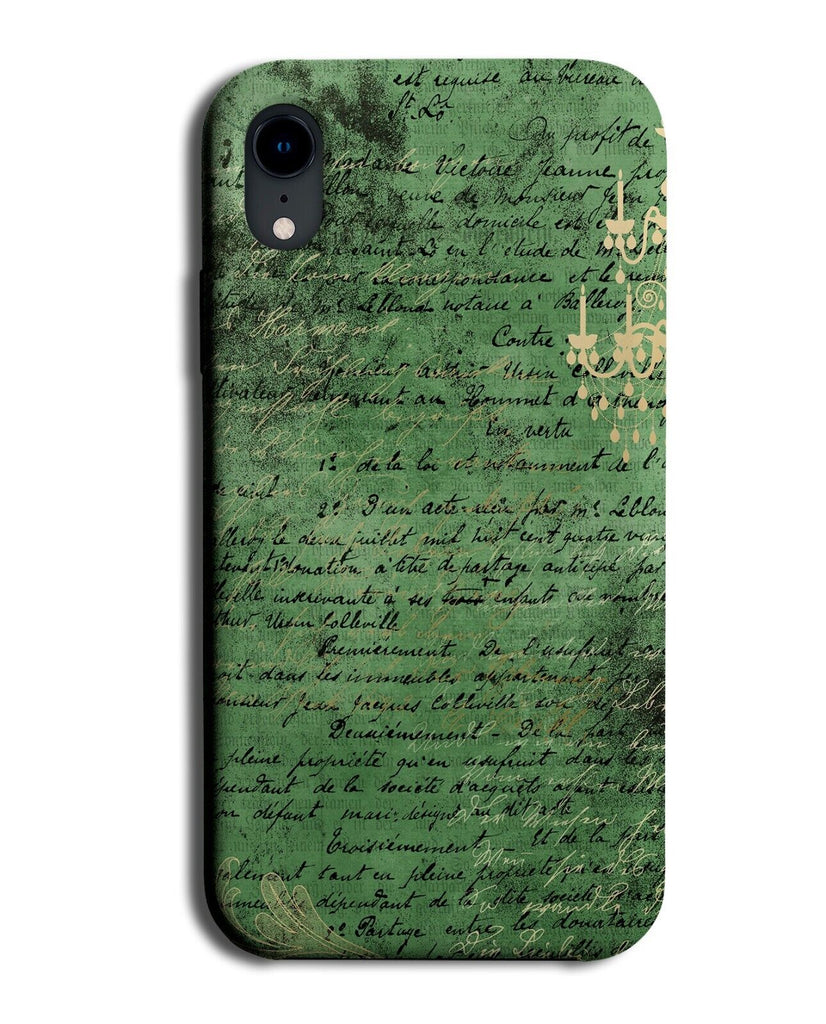 Emerald Writing Scrapbook Phone Case Cover Words Handwriting Goth Gothic AM64