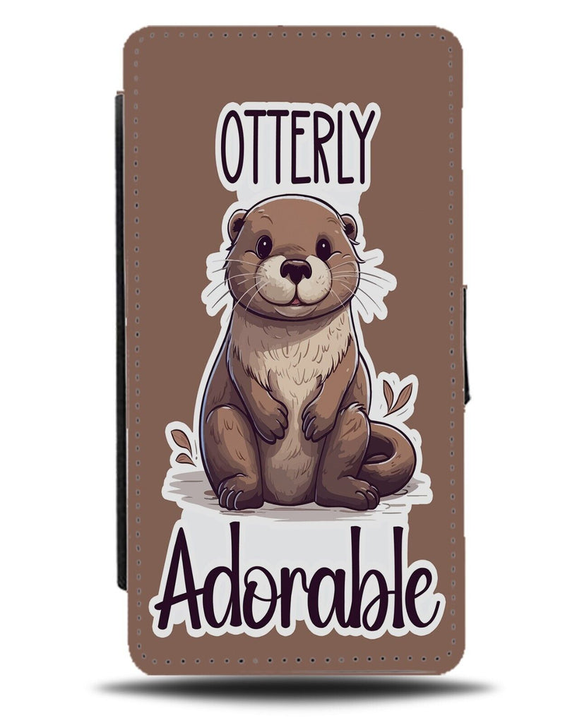 Otterly Adorable Flip Wallet Case Otter Otters Funny Pun Dad Joke Puns Pup DH68