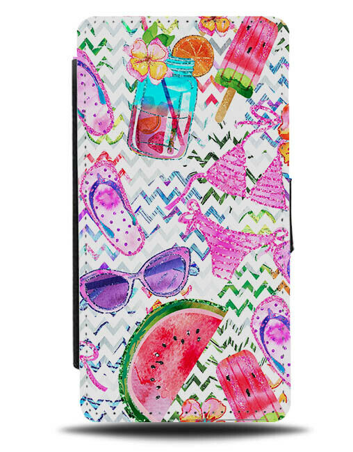 Watermelon Watercolour Holiday Painting Flip Wallet Case Tropical Colours G853
