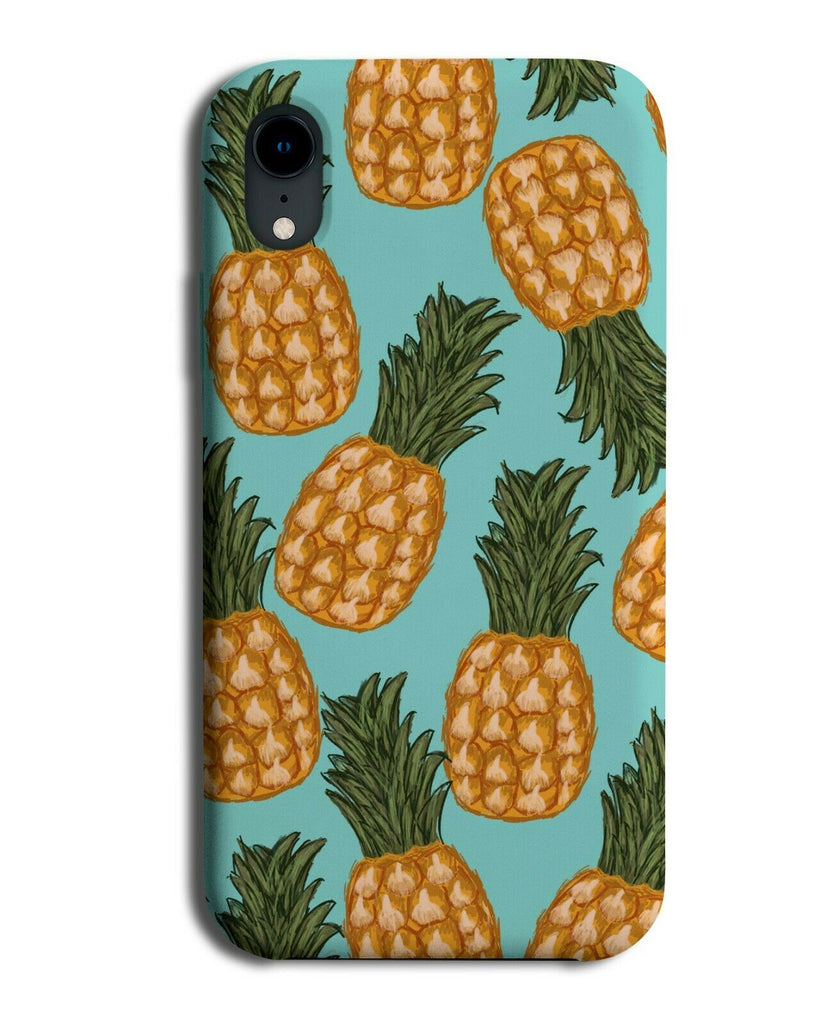 Dark Mint Green Pineapples Pattern Phone Case Cover Tropical Beach B950