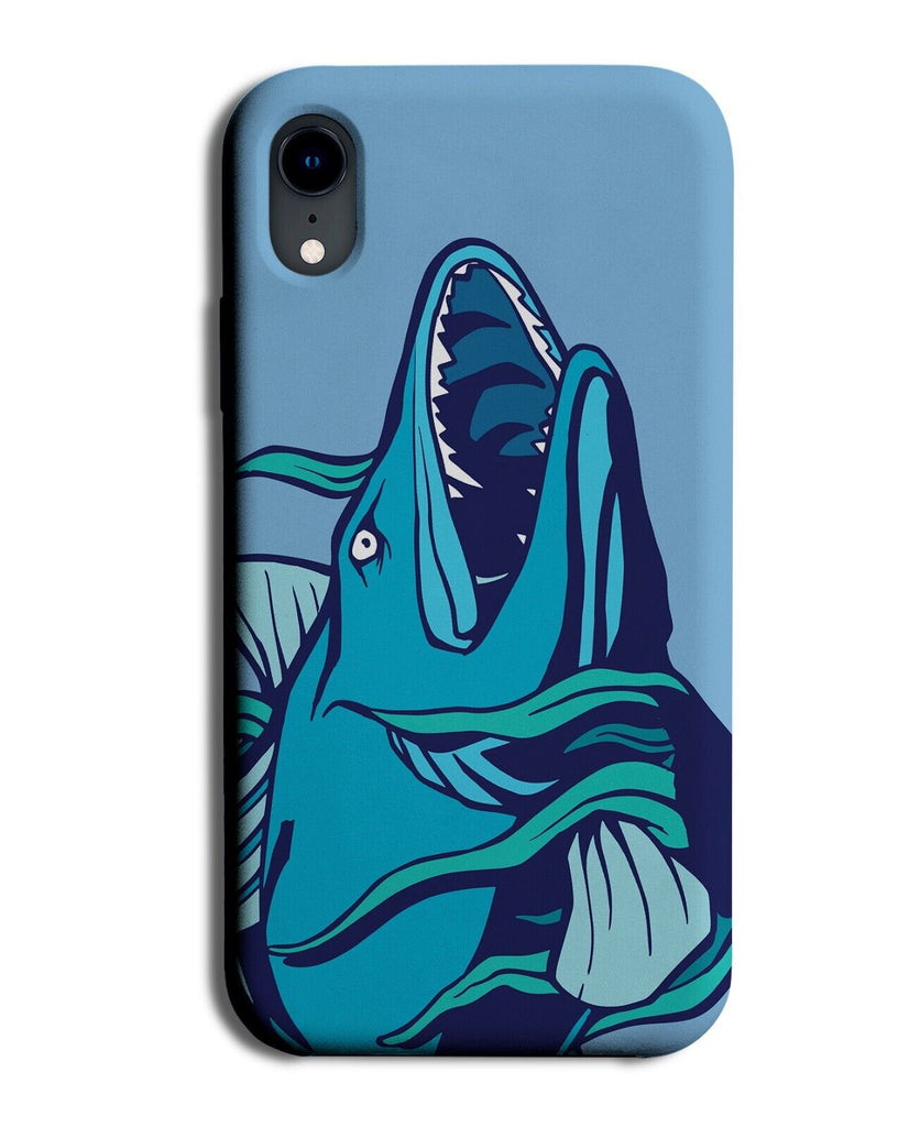Blue Pike Fish Phone Case Cover Pikes Perch Fishing Mouth Teeth River Blue P137