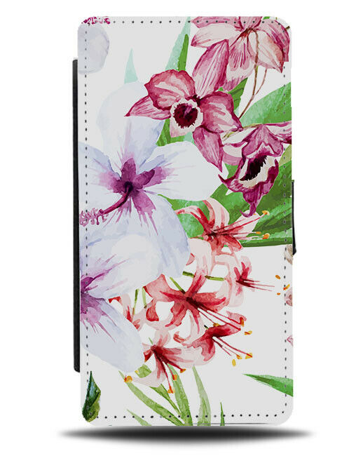 Artistic Painting Of Flowers Picture Flip Wallet Case Flower Jungle Wild G988
