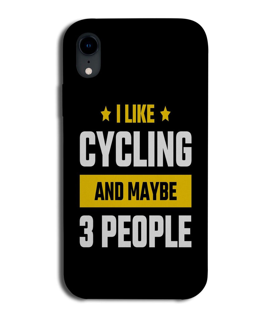 Funny Cyclist Phone Case Cover Cycle Bicyclist Gift Present Design Black CZ93