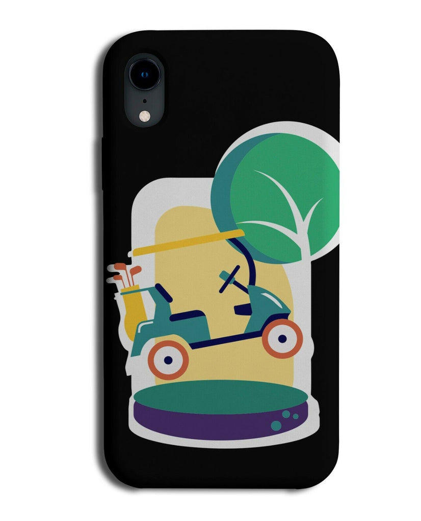 Jumping Cartoon Golf Cart Phone Case Cover Golfing Golfer Design Carts Car J468