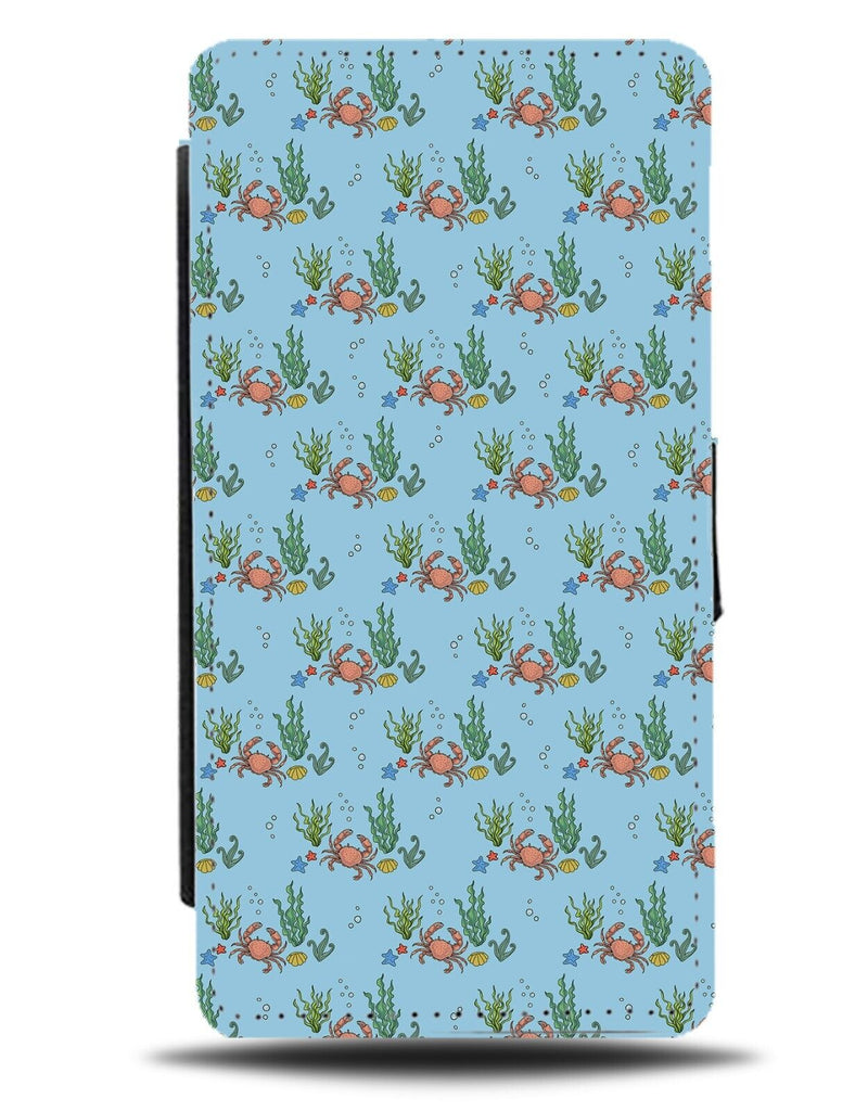Cartoon Crabs Pattern Flip Wallet Case Crab Crabby Shells Ocean Loads Of CN43