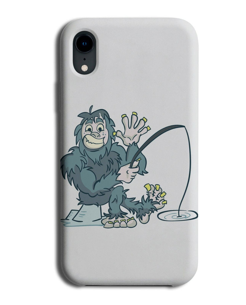 Big Foot Ice Fishing Phone Case Cover Monster Ape Yeti Fisherman Cartoon J374
