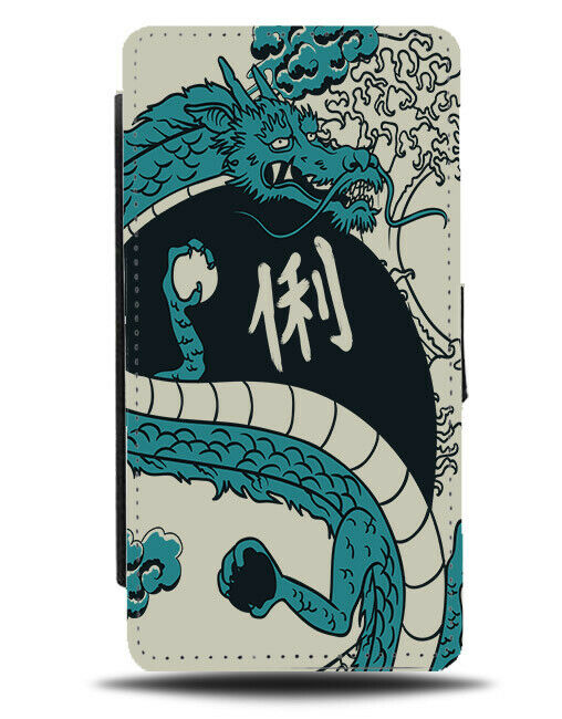 Japanese Comic Book Dragon Flip Wallet Phone Case Dragons Anime Chinese E351