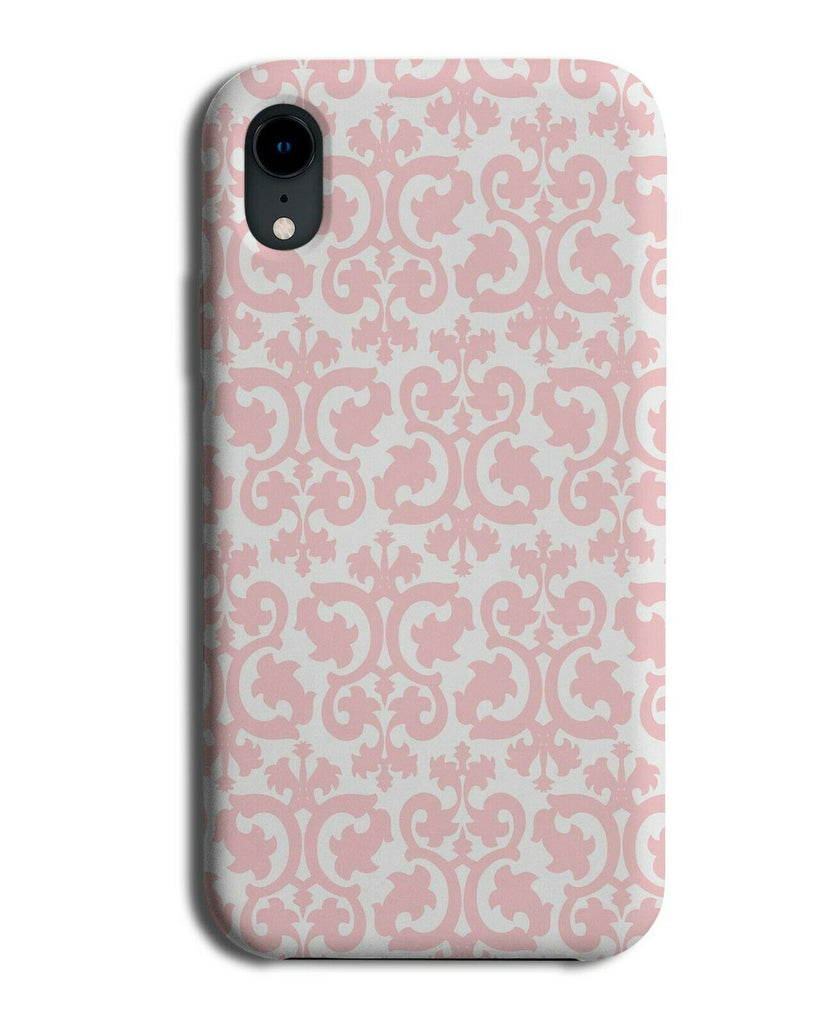 Baby Pink and White Floral Stencilling Phone Case Cover Flowery Vintage F152