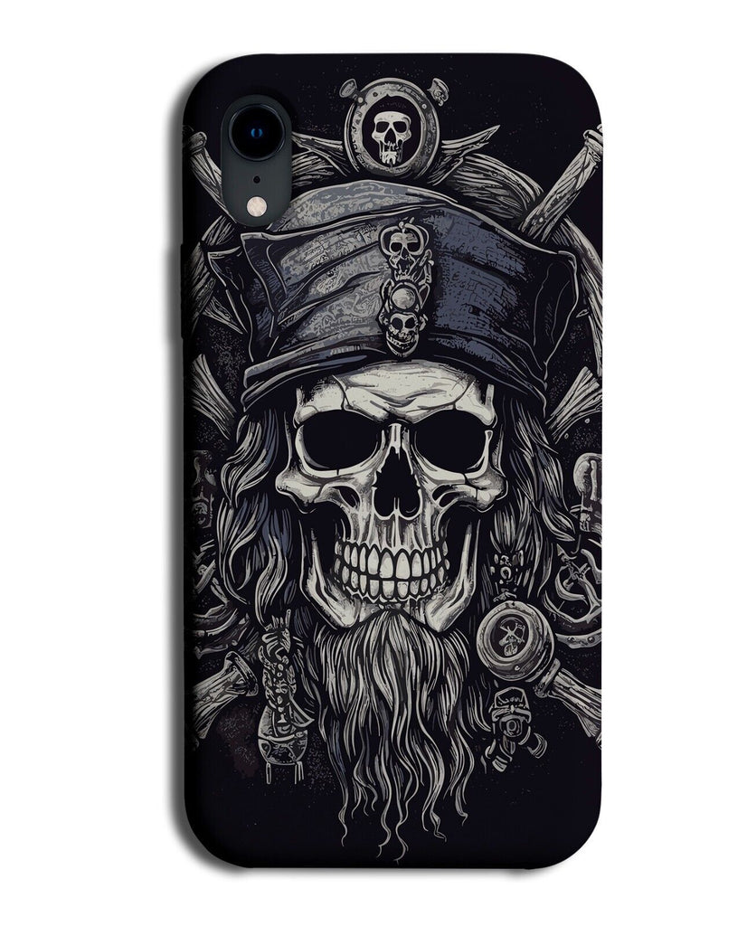 Vintage Pirates Skull Phone Case Cover Pirate Skeleton Head Face Bones DF75
