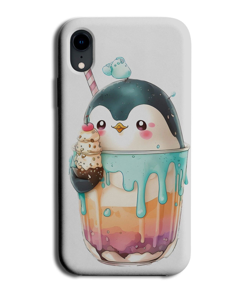 Penguins Bubble Tee Picture Phone Case Cover Penguin Bubbles Tea Cup Funny AB10