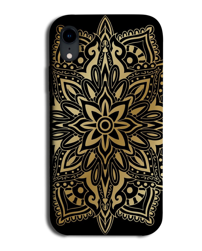 Black and Gold Mandala Patterning Phone Case Cover Patterned Golden Tribal P745