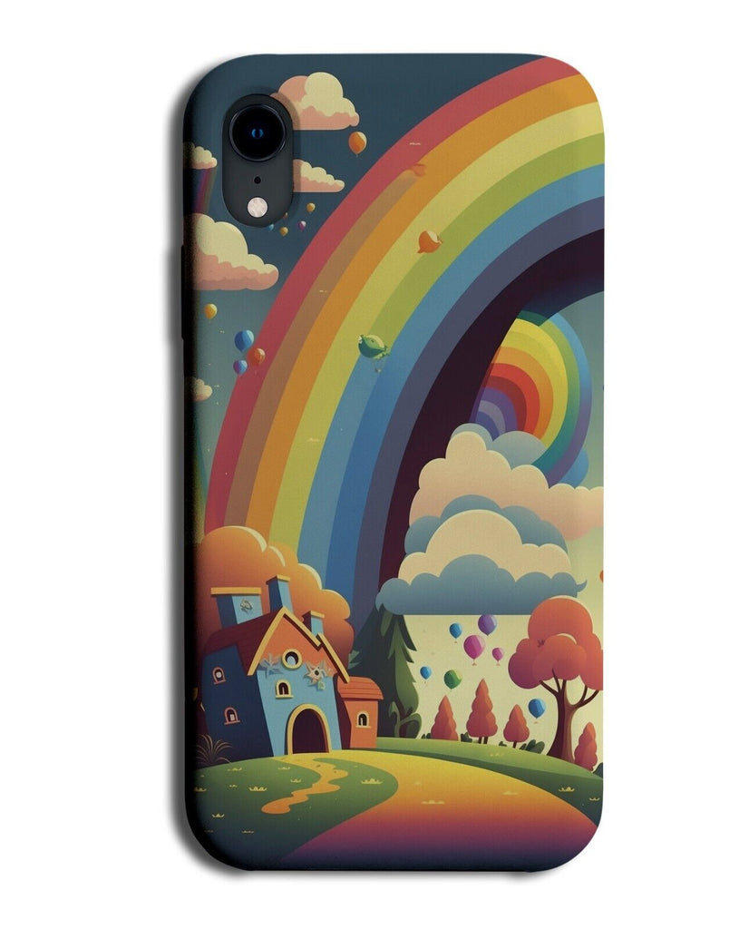 Childrens Cartoon Rainbow In Garden Phone Case Cover Arch Arches Kids House CL02