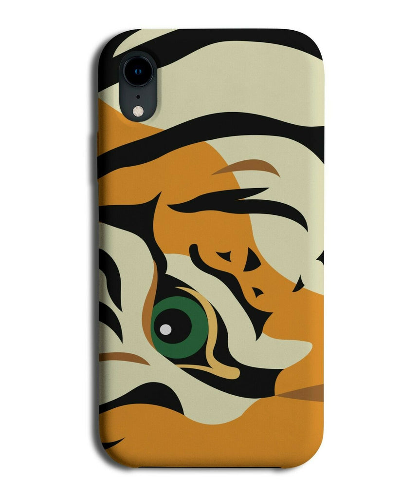 Cartoon Tigers Eye Phone Case Cover Tiger Animal Safari Design Close Up K325