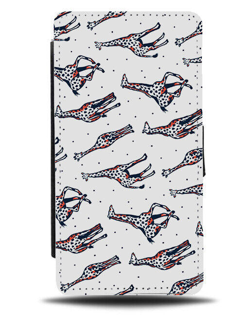 Giraffe Pattern Design Flip Wallet Case Giraffes Patterning Shapes Animal J452