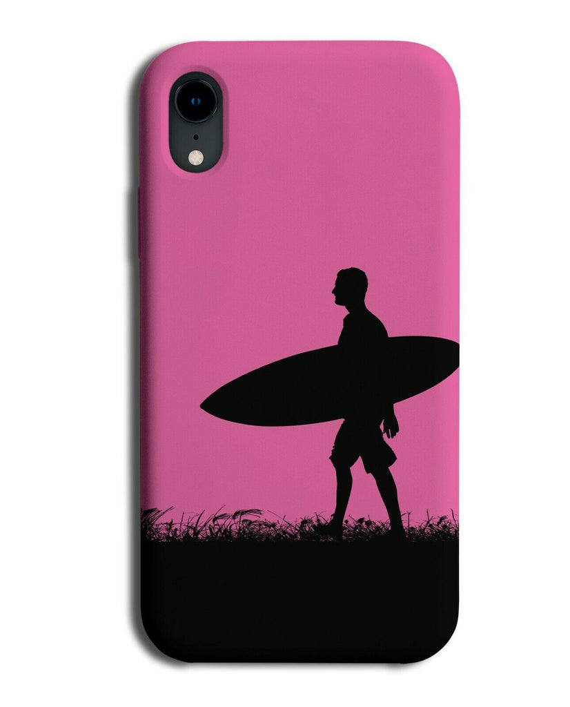 Surfboard Phone Case Cover Surfer Surf Board Surfing Hot Pink Colour i623