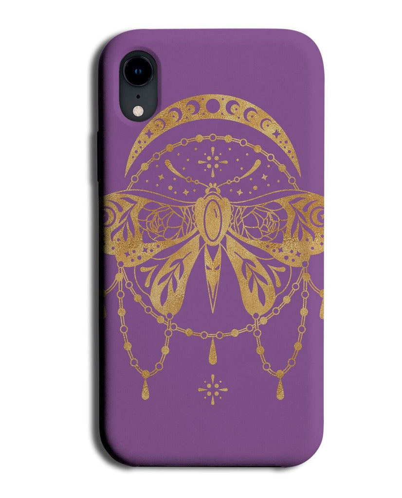 Purple and Gold Luna Moth Phone Case Cover Colours Coloured Girls Moths P332G