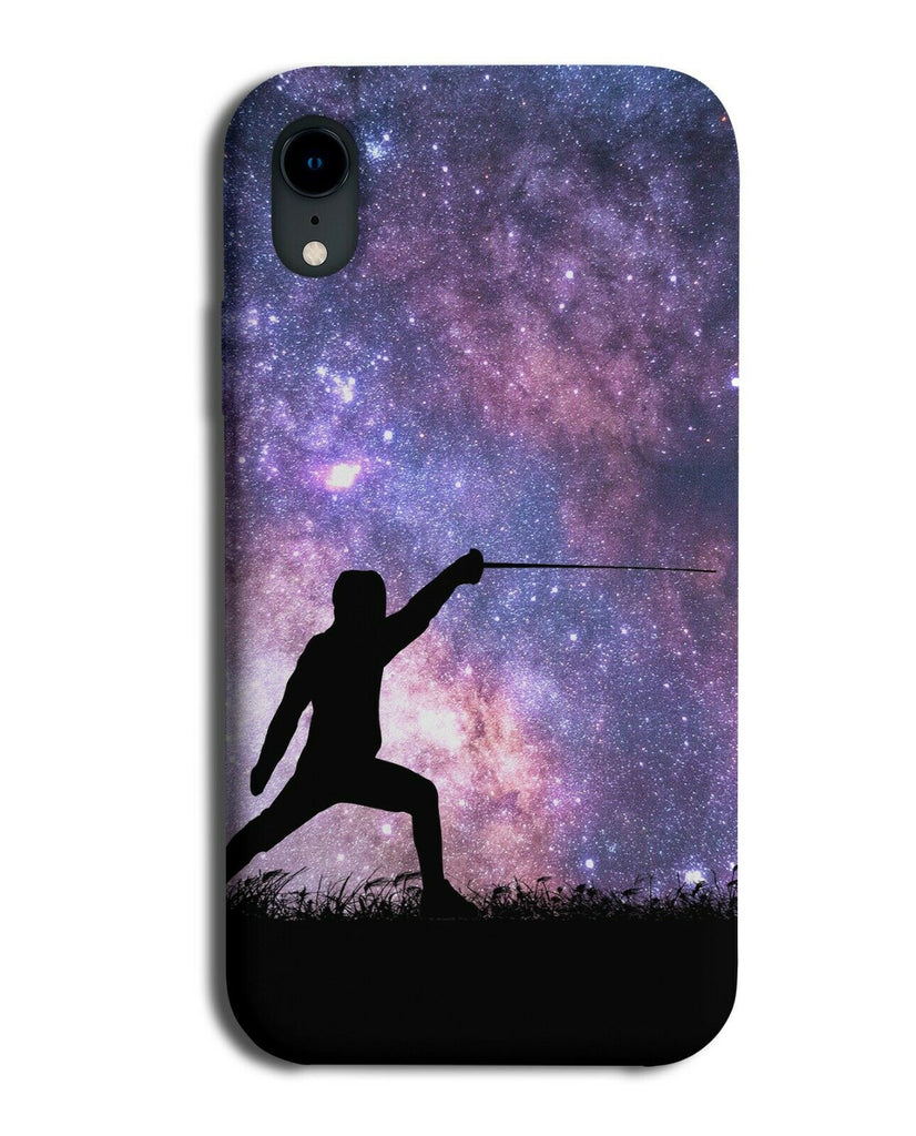 Fencing Phone Case Cover Fencer Sport Gift Space Stars Night Sky i714
