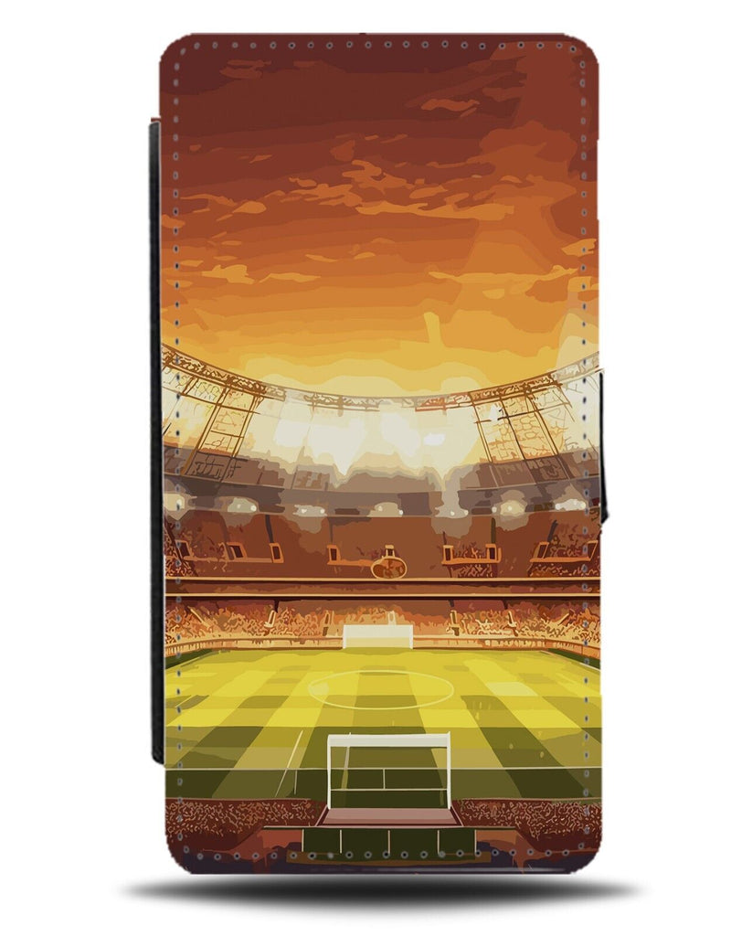 Football Stadium Design Flip Wallet Case Ground Pitch Arena Grass Goal Fan DC11