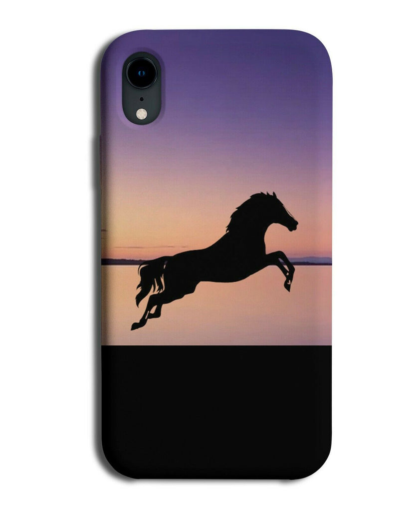 Jumping Horse In The Sunlight Phone Case Cover Sunset Galloping B881