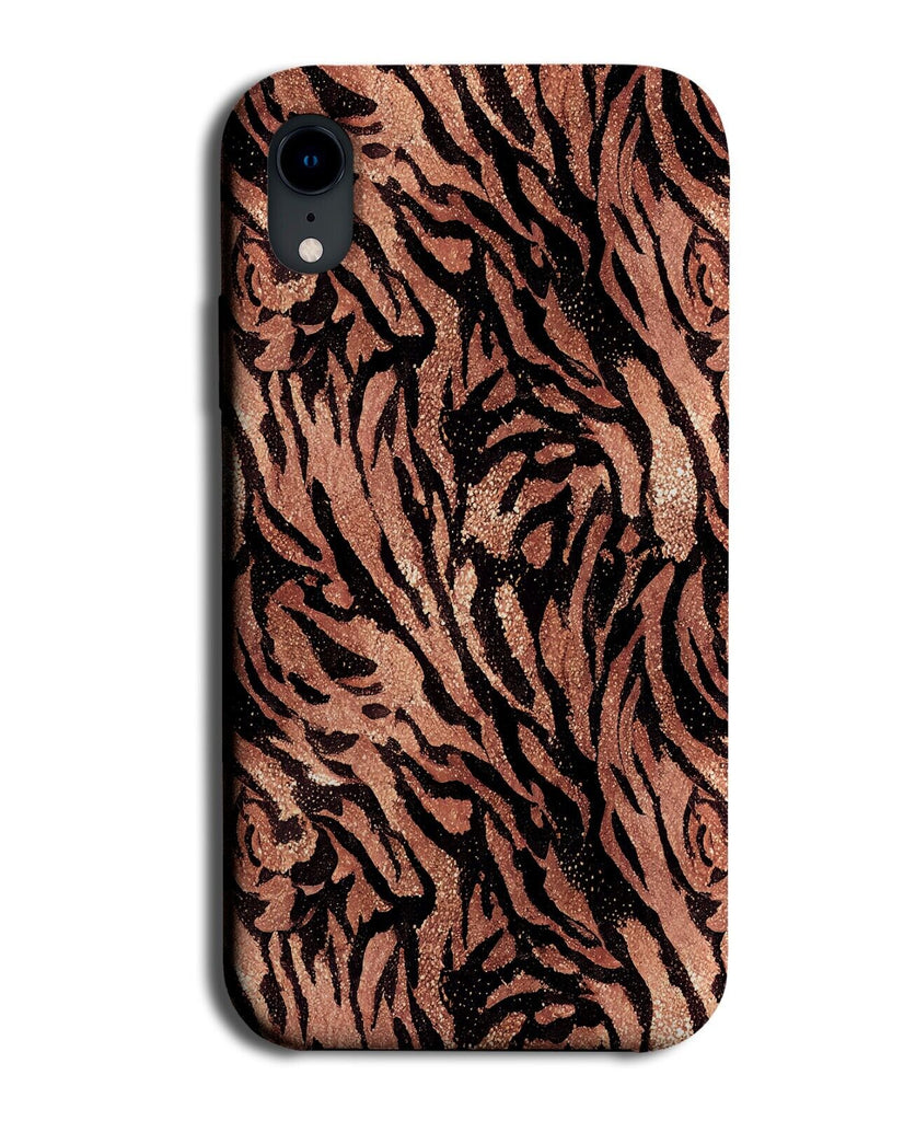 Rose Gold Printed Glitter Zebra Print Phone Case Cover Zebras Tiger Tigers AQ54