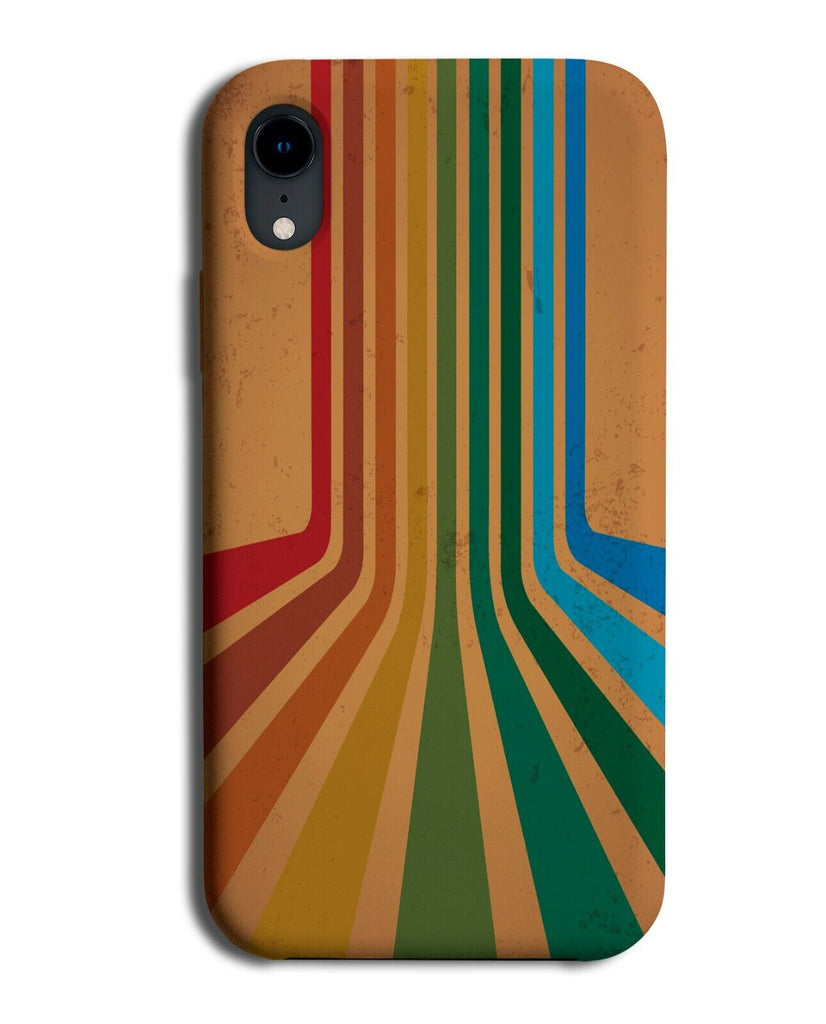 Vintage Colourful Rainbow Lines Phone Case Cover Retro Colours Rainbow Kids K198