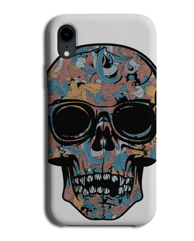 Dark Colourful Flower Skull Phone Case Cover Floral Comic Book Cartoon E276