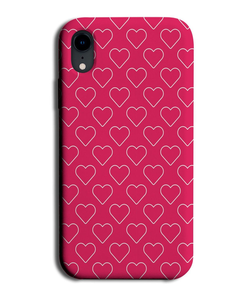 Red Love Hearts Phone Case Cover Pink Heart Shapes Valentines Day Style CC24
