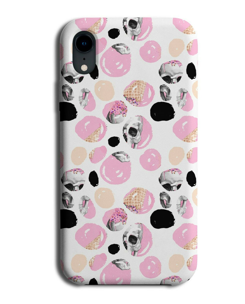 Abstract Skeleton Pink Design Phone Case Cover Spots Bubbles Skull Skulls F830