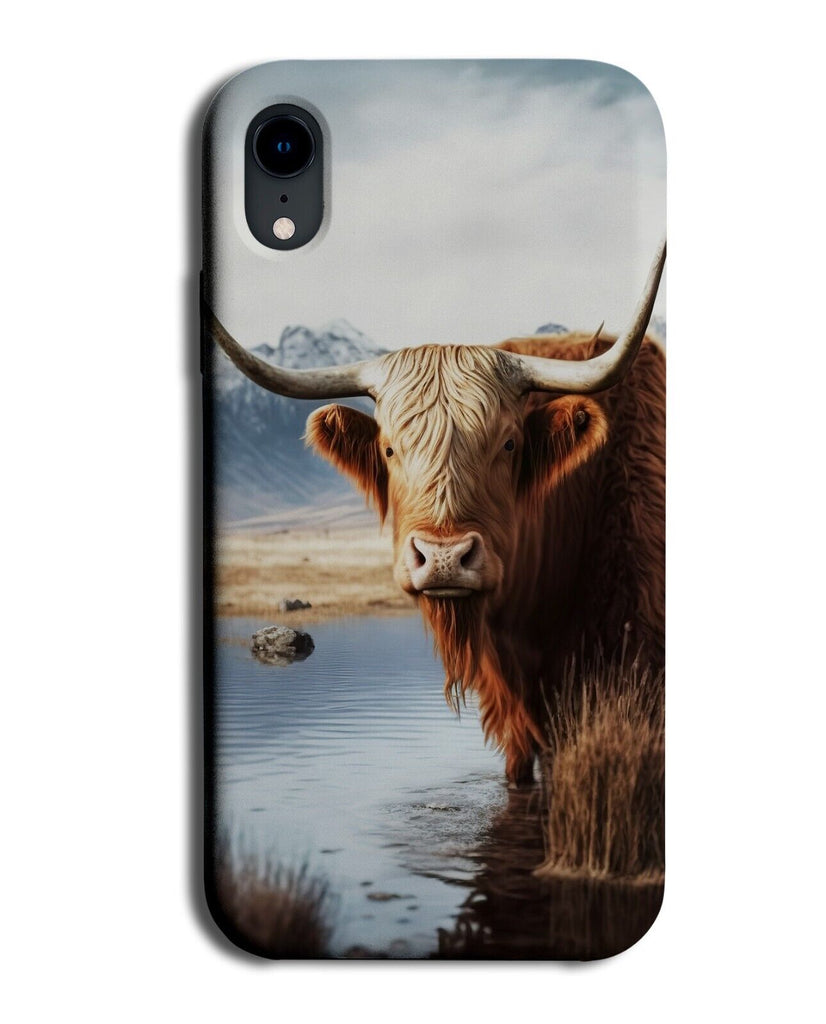 Highland Cattle Cow Phone Case Cover Photo On Beach Scotland Cows Horns Boy CF79