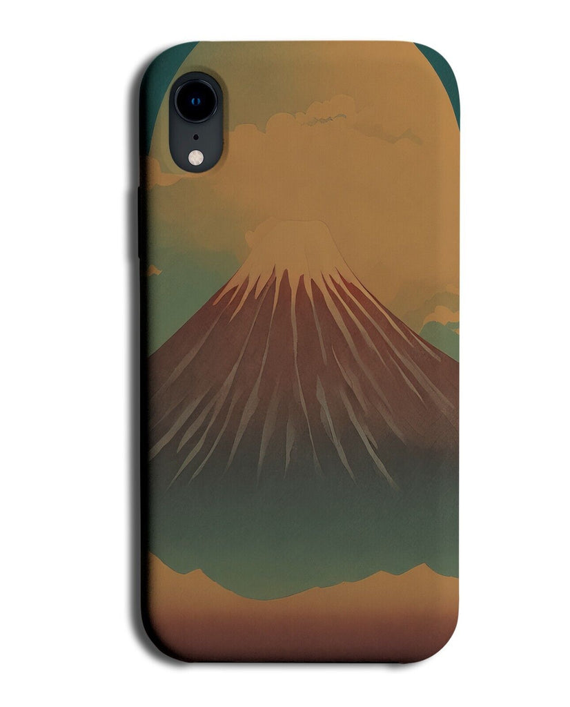 Mountain In Japan Artwork Phone Case Cover Oriental Illustration Landscape AU74