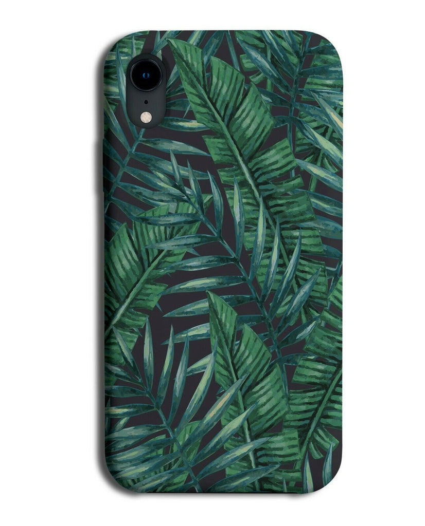 Night Time Jungle Leaves Phone Case Cover Bushes Leaf Palm Tree Pattern G637