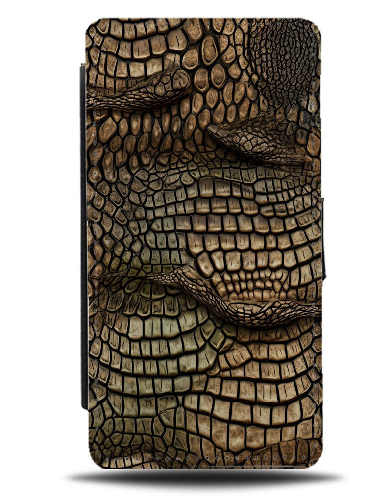 Crocodile Skin Design Flip Wallet Case Print Crocodiles Scales Pattern Croc BY98