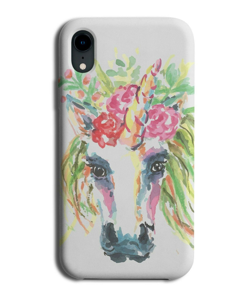 Colourful Flower Oil Painting Of Horse Phone Case Cover Pony Horses Art E399