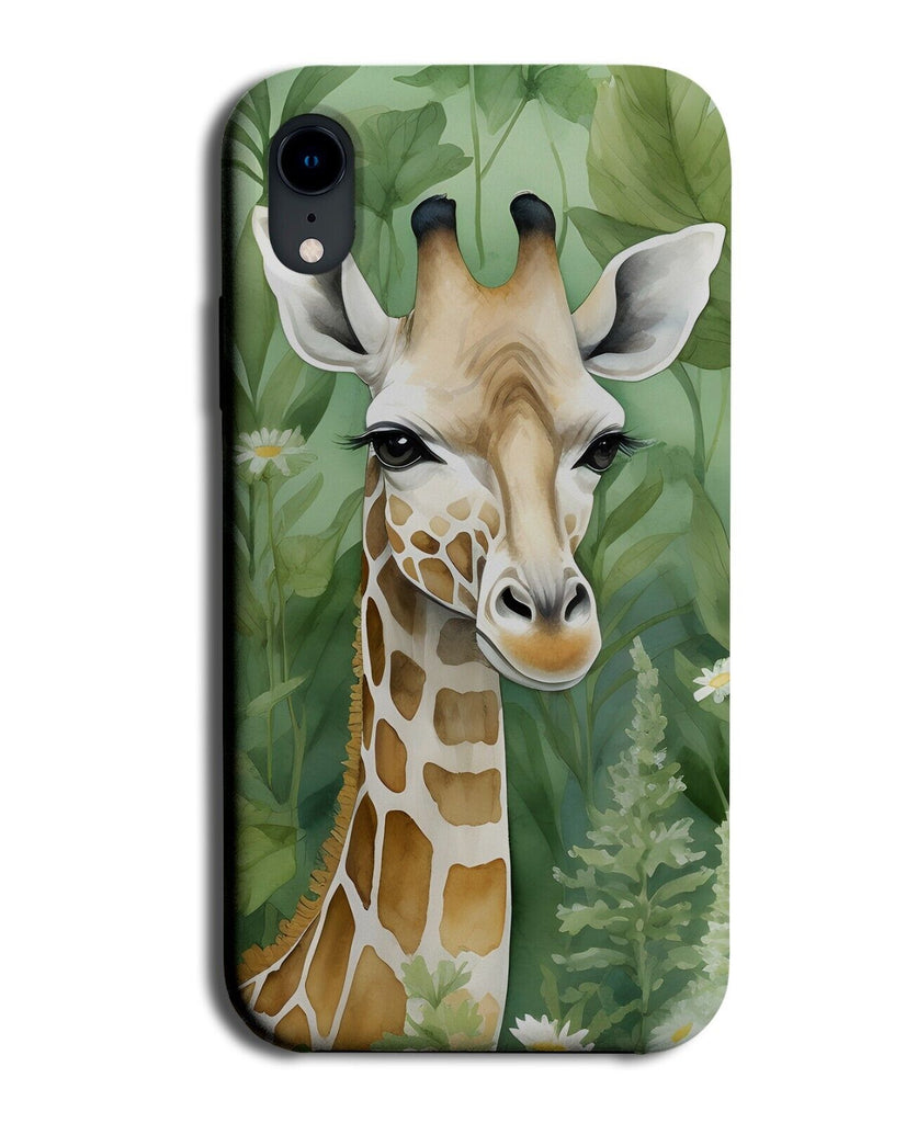 Giraffe In The Jungle Cartoon Phone Case Cover Giraffes Meadow Leaves Leaf DD13