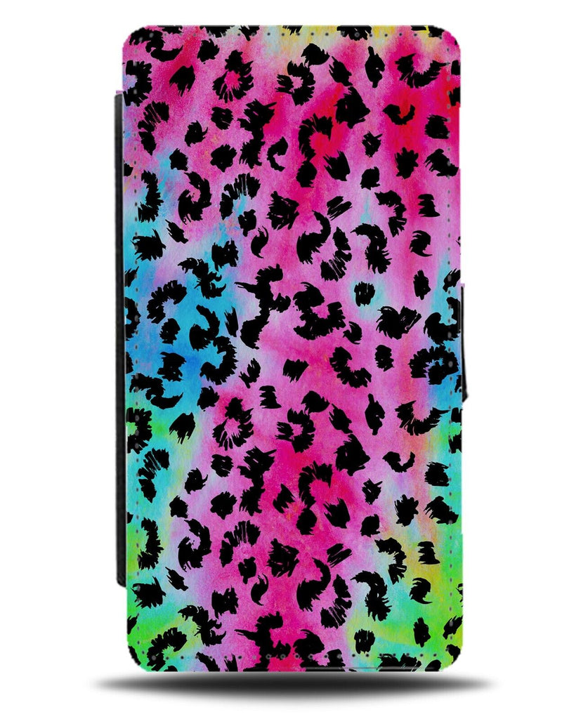 Hot Pink Leopard Print Flip Wallet Case Safari Animal Skin Colour Coloured AV82