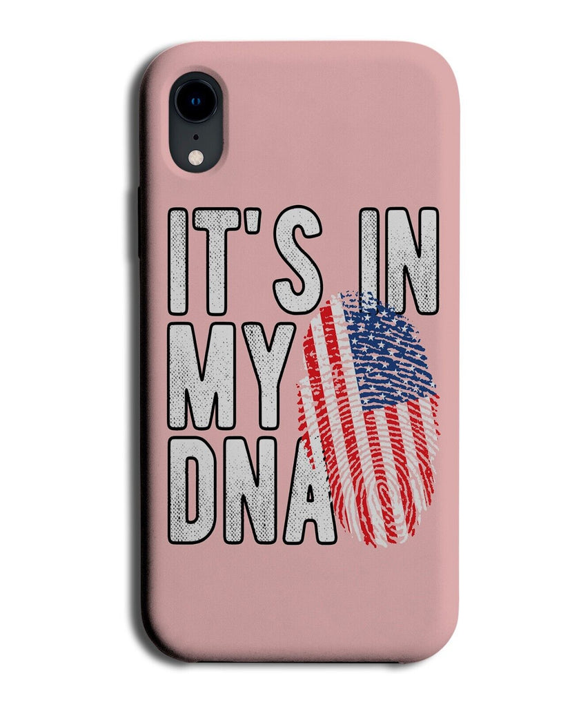 Girls Pink Its In My DNA USA Flag Phone Case Cover Flags Colours American BH06